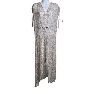 AllSaints Women's Kamila Zed Zebra Print Maxi Dress Size XS Oversized Flowy Boho